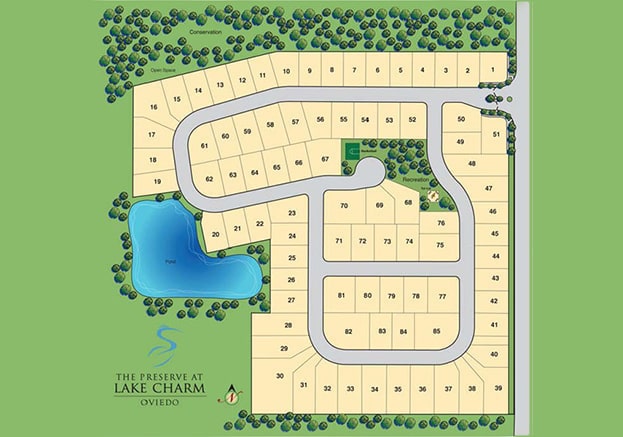 The Preserve at Lake Charm Oviedo FL Site Map