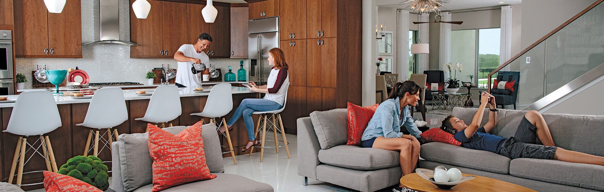 Open Living spaces in Kolter Homes