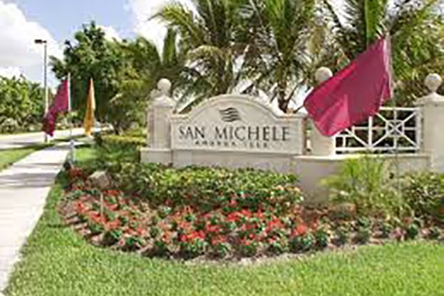 Entrance of San Michele Andros Isles in West Palm Beach, a Kolter Group Property