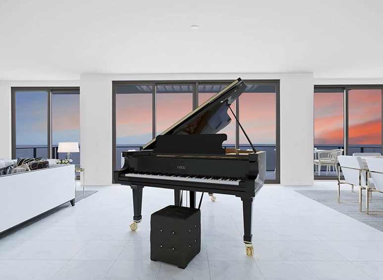 Piano at living room