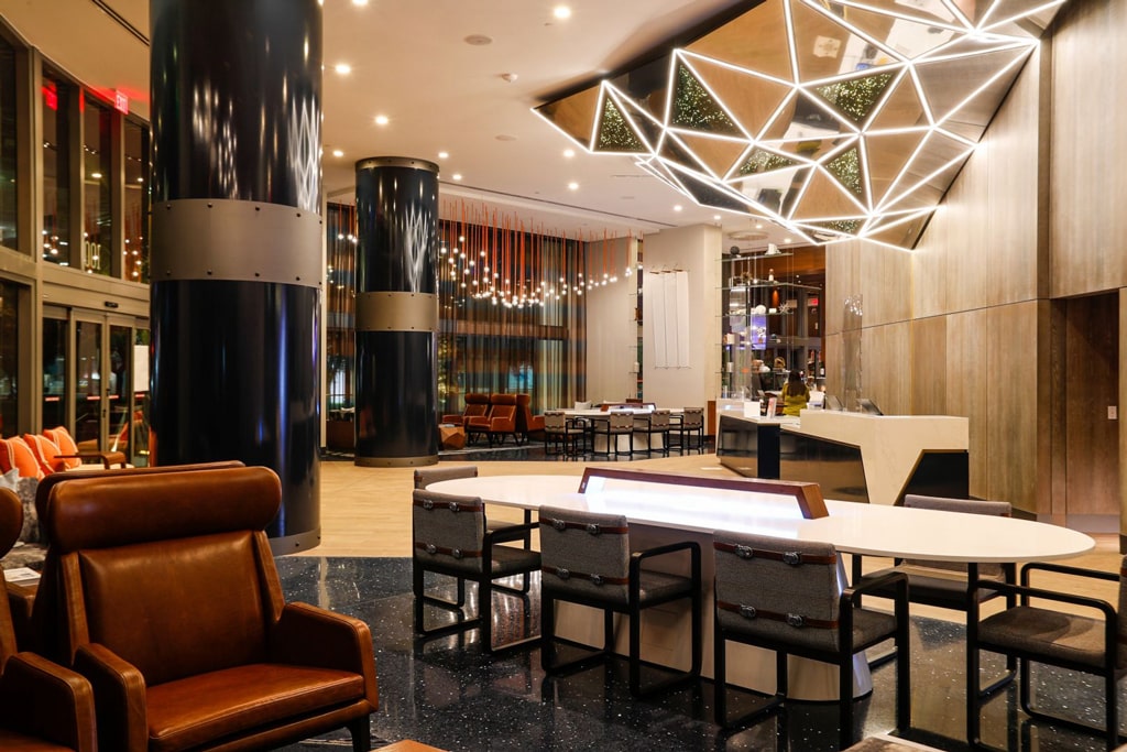 Hyatt Centric lobby located on las olas blvd fort lauderdale florida