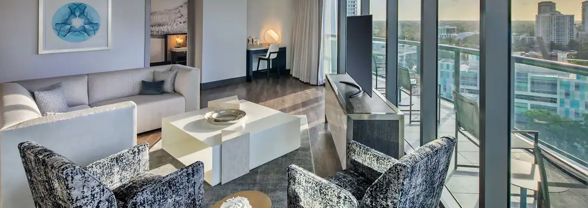 kolter hospitality room with terrace above city