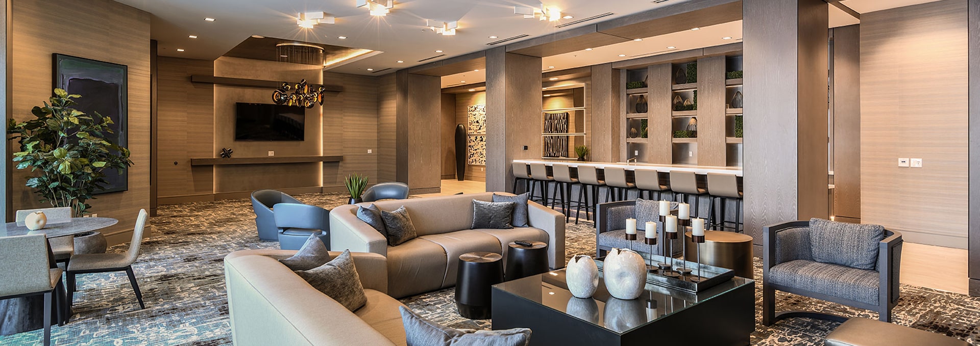 club room and bar at kolter urban project