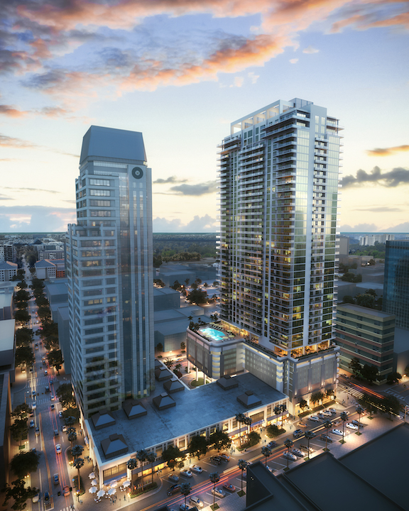 A rendering of the Kolter’s new 41-story condo tower