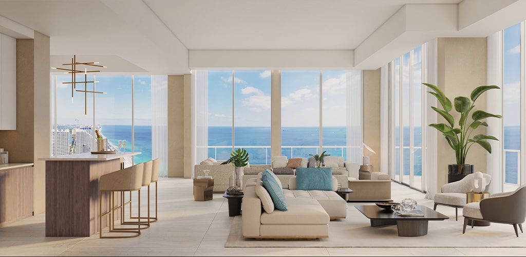 Selene Oceanfront Residences Great Room