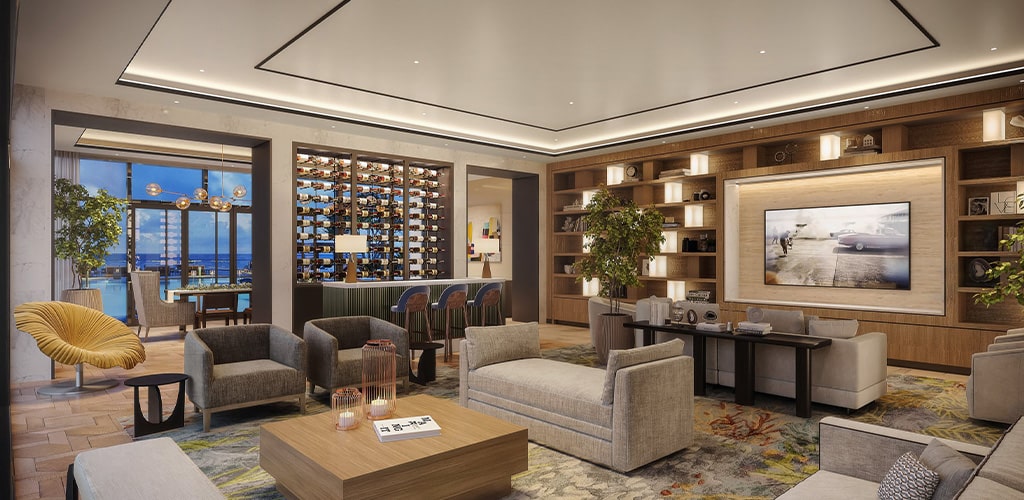 Selene Oceanfront Residences entertainment lounge