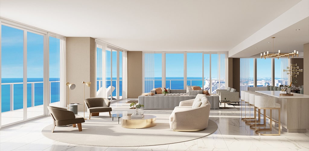 Selene Oceanfront Residences great room