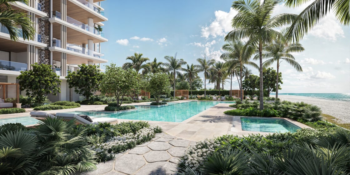 Pool on the beachfront